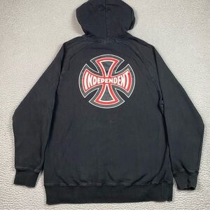 Independent Trucks Hoodie Men's Size L Black Sweatshirt Y2K Skateboarding Large